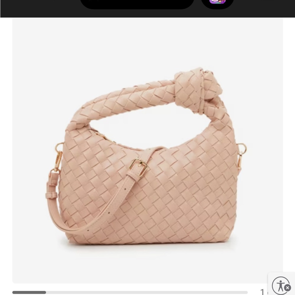 Crown Vintage Blush Woven Shoulder Bag